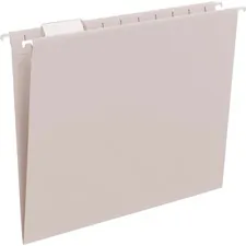 SMEAD MANUFACTURING CO. SMD 64063 — Smead Colored 1/5 Tab Cut Letter Recycled Hanging Folder - 8 1/2 x 11 - Top Tab Location - Assorted Position Tab Position - Gray - 10% Recycled - 25 / Box