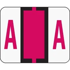 SMEAD MANUFACTURING CO. SMD 67071 — Smead BCCR Bar-Style Color-Coded Labels - Alphabet - 1 1/4 x 1 Length - Red - 500 / Roll - 500 / Roll