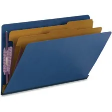 SMEAD MANUFACTURING CO. SMD 29784 — Smead 1/3 Tab Cut Legal Recycled Classification Folder - 8 1/2 x 14 - 2 Expansion - 2 x 2S Fastener(s) - 2 Fastener Capacity for Folder - End Tab Location - 2 Divider(s) - Pressboard - Dark Blue - 50% Recycled - 10 / Box