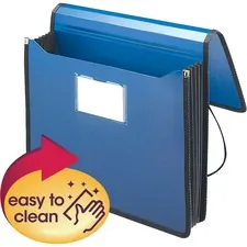 SMEAD MANUFACTURING CO. SMD 71503 — Smead Letter File Wallet - 8 1/2 x 11 - 5 1/4 Expansion - Front Pocket(s) - Poly - Navy Blue - 1 Each