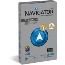 NAVIGATOR NORTH AMERICA SNA NPL1724 — Navigator Platinum Digital Copy & Multipurpose Paper - Bright White - 99 Brightness - 96% Opacity - 11 x 17 - 24 lb Basis Weight - Extra Smooth - 2500 / Carton