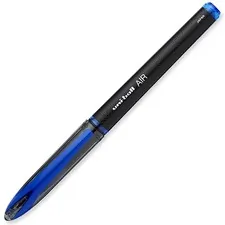 UNIBALL UBC 1927701 — uni-ball Air Porous Rollerball Pens - Medium Pen Point - 0.7 mm Pen Point Size - Conical Pen Point Style - Blue Hybrid Ink - Black Barrel - 12 / Dozen