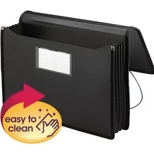 SMEAD MANUFACTURING CO. SMD 71510 — Smead Legal, Letter File Wallet - 8 1/2 x 14 , 8 1/2 x 11 - 5 1/4 Expansion - Front Pocket(s) - Poly - Black - 1 Each