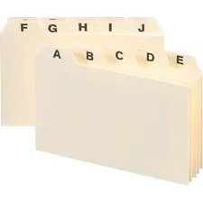 SMEAD MANUFACTURING CO. SMD 56076 — Smead Card Guides with Alphabetic Tab - 6 Divider Width - Manila Divider - 5 / Set