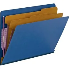 SMEAD MANUFACTURING CO. SMD 26784 — Smead 1/3 Tab Cut Letter Recycled Classification Folder - 8 1/2 x 11 - 2 Expansion - 2 x 2S Fastener(s) - 2 Fastener Capacity for Folder - 2 Divider(s) - Pressboard - Dark Blue - 100% Recycled - 10 / Box