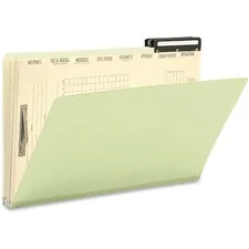 SMEAD MANUFACTURING CO. SMD 78208 — Smead 2/5 Tab Cut Legal Recycled Top Tab File Folder - 8 1/2 x 14 - 1 Expansion - 1 x 2K Fastener(s) - 2 Fastener Capacity for Folder - Top Tab Location - Right Tab Position - 8 Divider(s) - Pressboard - Gray, Green - 100% Recycled - 10 / Box