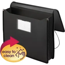 SMEAD MANUFACTURING CO. SMD 71500 — Smead Letter File Wallet - 8 1/2 x 11 - 5 1/4 Expansion - Front Pocket(s) - Poly - Black - 1 Each