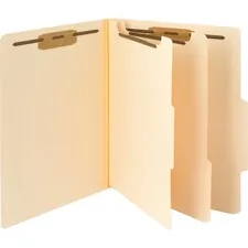 SMEAD MANUFACTURING CO. SMD 14000 — Smead 2/5 Tab Cut Letter Recycled Classification Folder - 8 1/2 x 11 - 2 Expansion - 2 x 2B Fastener(s) - 2 Fastener Capacity for Folder - Top Tab Location - Right of Center Tab Position - 2 Divider(s) - Manila - Manila - 10% Recycled - 10 / Box