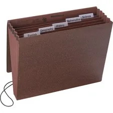 SMEAD MANUFACTURING CO. SMD 70540 — Smead 1/5 Tab Cut Letter Recycled Expanding File - 8 1/2 x 11 - 1200 Sheet Capacity - 5 1/4 Expansion - 6 Pocket(s) - Top Tab Location - Assorted Position Tab Position - Redrope - 30% Recycled - 1 Each