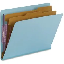 SMEAD MANUFACTURING CO. SMD 26781 — Smead 1/3 Tab Cut Letter Recycled Classification Folder - 8 1/2 x 11 - 2 Expansion - 2 x 2S Fastener(s) - 2 Fastener Capacity for Folder - 2 Divider(s) - Pressboard - Blue - 100% Recycled - 10 / Box