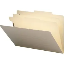 SMEAD MANUFACTURING CO. SMD 19000 — Smead 2/5 Tab Cut Legal Recycled Classification Folder - 8 1/2 x 14 - 2 Expansion - 2 x 2B Fastener(s) - 2 Fastener Capacity for Folder - Top Tab Location - Right of Center Tab Position - 2 Divider(s) - Manila - Manila - 10% Recycled - 10 / Box