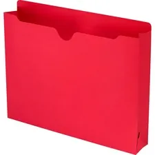 SMEAD MANUFACTURING CO. SMD 75569 — Smead Colored Straight Tab Cut Letter Recycled File Jacket - 8 1/2 x 11 - 2 Expansion - Red - 10% Recycled - 50 / Box
