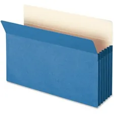 SMEAD MANUFACTURING CO. SMD 74235 — Smead Colored Straight Tab Cut Legal Recycled File Pocket - 8 1/2 x 14 - Top Tab Location - Blue - 10% Recycled - 1 Each