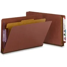 SMEAD MANUFACTURING CO. SMD 29855 — Smead 1/3 Tab Cut Legal Recycled Classification Folder - 8 1/2 x 14 - 2 Expansion - 2 x 2S Fastener(s) - 2 Fastener Capacity for Folder, 1 Fastener Capacity for Divider - End Tab Location - 1 Divider(s) - Pressboard - Red - 60% Recycled - 10 / Box