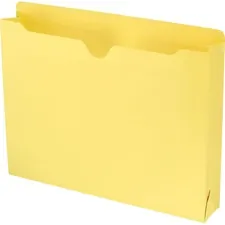 SMEAD MANUFACTURING CO. SMD 75571 — Smead Colored Straight Tab Cut Letter Recycled File Jacket - 8 1/2 x 11 - 2 Expansion - Yellow - 10% Recycled - 50 / Box