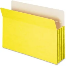 SMEAD MANUFACTURING CO. SMD 74233 — Smead Colored File Pockets - Legal - 8 1/2 x 14 Sheet Size - 3 1/2 Expansion - Top Tab Location - Tear Resistant - Yellow - Recycled - 1 Each