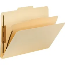 SMEAD MANUFACTURING CO. SMD 18700 — Smead 2/5 Tab Cut Legal Recycled Classification Folder - 8 1/2 x 14 - 2 Expansion - 2 x 2B Fastener(s) - 2 Fastener Capacity for Folder - Top Tab Location - Right of Center Tab Position - 1 Divider(s) - Manila - Manila - 10% Recycled - 10 / Box