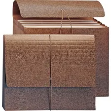 SMEAD MANUFACTURING CO. SMD 72473 — Smead Letter Recycled File Wallet - 8 1/2 x 11 - 5 1/4 Expansion - 6 Pocket(s) - Redrope-printed Stock - Redrope - 30% Recycled - 10 / Box