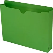 SMEAD MANUFACTURING CO. SMD 75563 — Smead Colored Straight Tab Cut Letter Recycled File Jacket - 8 1/2 x 11 - 2 Expansion - Green - 10% Recycled - 50 / Box