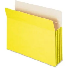 SMEAD MANUFACTURING CO. SMD 73233 — Smead TUFF Pocket Straight Tab Cut Letter Recycled File Pocket - 8 1/2 x 11 - 3 1/2 Expansion - Top Tab Location - Yellow - 10% Recycled - 1 Each