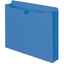 SMEAD MANUFACTURING CO. SMD 75562 — Smead Colored Straight Tab Cut Letter Recycled File Jacket - 8 1/2 x 11 - 2 Expansion - Blue - 10% Recycled - 50 / Box