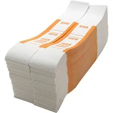 Sparco SPR BS50WK — Sparco White Kraft ABA Bill Straps - 1000 Wrap(s)Total $50 in $1 Denomination - Kraft - Orange