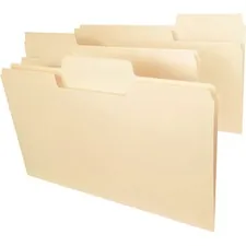 SMEAD MANUFACTURING CO. 15301 — Smead SuperTab 1/3 Tab Cut Legal Recycled Top Tab File Folder - 8 1/2 x 14 - 3/4 Expansion - Top Tab Location - Assorted Position Tab Position - Manila - Manila - 10% Recycled - 100 / Box