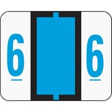 SMEAD MANUFACTURING CO. SMD 67376 — Smead BCCRN Bar-Style Color-Coded Labels - Number - 1 1/4 x 1 Length - Blue - 500 / Roll - 500 / Roll