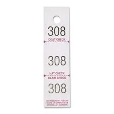 Sparco SPR 99300 — Sparco 3-Part Coat Check Tickets - 500 / Pack - White