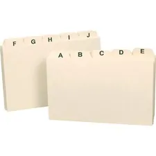 SMEAD MANUFACTURING CO. SMD 55076 — Smead Card Guides with Alphabetic Tab - Character - A-Z - 3 Width x 5 Length - Manila Divider - 1 / Set