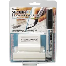 SHACHIHATA INC. U.S.A. XST 35303 — Xstamper Secure Privacy Stamp Kit - 1 Impression Width x 2.65 Impression Length - Black - 1 / Pack