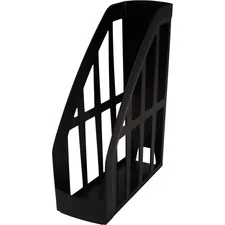 STOREX STX 70167U06C — Storex Value Line Recycled Magazine File - Black - Plastic - 1 Each