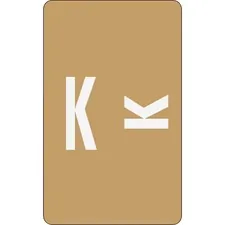 SMEAD MANUFACTURING CO. SMD 67181 — Smead AlphaZ ACCS Color-Coded Labels - K - 1 x 1 5/8 Length - Light Brown - 10 / Sheet - 100 / Pack