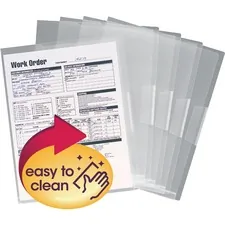 SMEAD MANUFACTURING CO. SMD 85751 — Smead Letter File Jacket - 8 1/2 x 11 - Poly - Clear - 5 / Pack