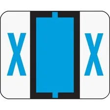 SMEAD MANUFACTURING CO. SMD 67094 — Smead BCCR Bar-Style Color-Coded Labels - Alphabet - 1 1/4 x 1 Length - Blue - 500 / Roll - 500 / Roll
