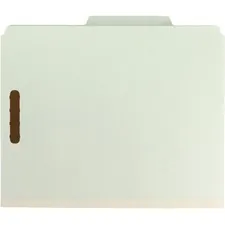 SMEAD MANUFACTURING CO. SMD 14023 — Smead 2/5 Tab Cut Letter Recycled Classification Folder - 8 1/2 x 11 - 2 Expansion - 6 x 2K Fastener(s) - 1 Fastener Capacity, 2 Fastener Capacity - Top Tab Location - Right of Center Tab Position - 2 Divider(s) - Pressboard - Gray, Green - 100% Recycled - 10 / Box