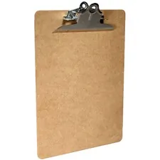 SAUNDERS MFG. CO., INC. SAU 05612 - Saunders Brown Hardboard Clipboards - 1 Clip Capacity - 8 12