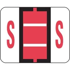 SMEAD MANUFACTURING CO. SMD 67089 — Smead BCCR Bar-Style Color-Coded Labels - Alphabet - 1 1/4 x 1 Length - Pink - 500 / Roll - 500 / Roll