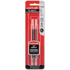 UNIBALL UBC 65808PP — uni-ball Gel Impact Rollerball Pen Refills - 1 mm, Bold Point - Black Ink - Acid-free, Water Resistant, Fade Resistant, Super Ink - 2 / Pack