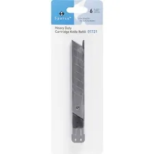 Sparco SPR 01721 — Sparco Utility Knife Refill Cartridge - 4 Length x 1 Thickness - Straight Style - Snap-off - Steel - 6 / Pack - Stainless Steel