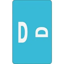 SMEAD MANUFACTURING CO. SMD 67174 — Smead AlphaZ ACCS Color-Coded Labels - D - 1 x 1 5/8 Length - Light Blue - 10 / Sheet - 100 / Pack