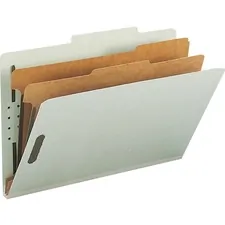SMEAD MANUFACTURING CO. SMD 19022 — Smead 2/5 Tab Cut Legal Recycled Classification Folder - 8 1/2 x 14 - 2 Expansion - 6 x 2K Fastener(s) - 1 Fastener Capacity, 2 Fastener Capacity - Top Tab Location - Right of Center Tab Position - 2 Divider(s) - Pressboard - Gray, Green - 100% Recycled - 10 / Box