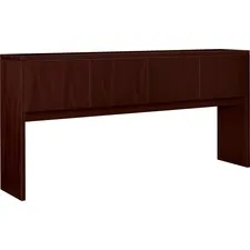 HON COMPANY HON 105327NN — HON 10500 Stack-On Hutch for L-Station - 78 x 14.6 x 37.1 - Drawer(s)4 Door(s) - Square Edge - Material: Wood Grain Door - Finish: Laminate, Mahogany