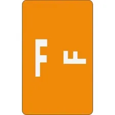 SMEAD MANUFACTURING CO. SMD 67176 — Smead AlphaZ ACCS Color-Coded Labels - F - 1 x 1 5/8 Length - Orange - 10 / Sheet - 100 / Pack