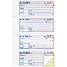 TOPS BUSINESS FORMS ABF DC1182 — Adams Money/Rent Receipt Book - 200 Sheet(s) - Tape Bound - 2 PartCarbonless Copy - 7.62 x 11 Sheet Size - White - 1 Each