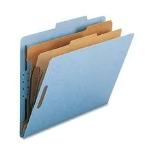 Nature Saver NAT SP17205 — Nature Saver Letter Recycled Classification Folder - 8 1/2 x 11 - 2 Fastener Capacity for Folder - 2 Divider(s) - Blue - 100% Recycled - 10 / Box