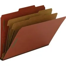 SMEAD MANUFACTURING CO. SMD 19023 — Smead 2/5 Tab Cut Legal Recycled Classification Folder - 8 1/2 x 14 - 2 Expansion - 6 x 2K Fastener(s) - 1 Fastener Capacity, 2 Fastener Capacity - Top Tab Location - Right of Center Tab Position - 2 Divider(s) - Pressboard - Red - 100% Recycled - 10 / Box