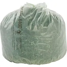 STOUT STO E2430E85 — Stout EcoSafe Trash Bags - 13 gal - 24 Width x 30 Length x 0.85 mil (22 Micron) Thickness - Green - 45/Carton