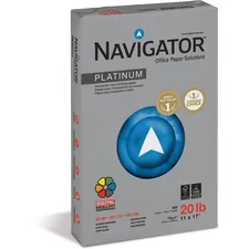 NAVIGATOR NORTH AMERICA SNA NPL1720 — Navigator Platinum Digital Inkjet, Laser Copy & Multipurpose Paper - Bright White - 11 x 17 - 20 lb Basis Weight - Smooth - 2500 / Carton