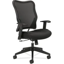 HON COMPANY BSX VL702MM10 — HON Wave Mesh High-Back Task Chair - Black Fabric Seat - Black Frame - 5-star Base - 1 Each